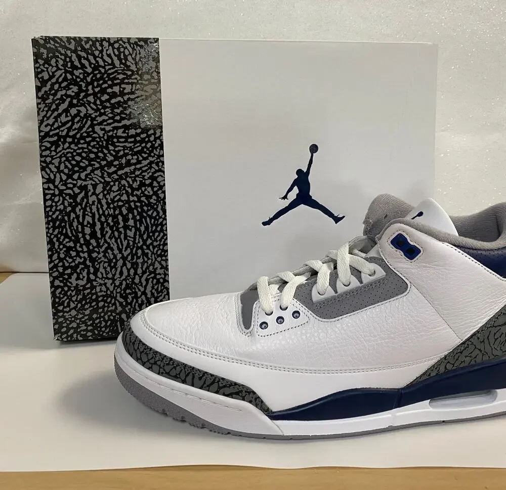 2023 Air Jordan 3 Retro Midnight Navy CT8532-140 Men's 12 NIB Nike Drop